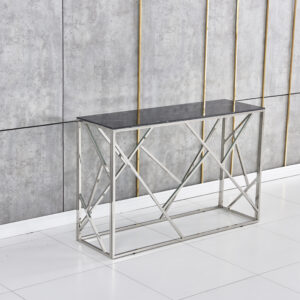CONSOLE GEOMAG GOLD MARBRE NOIR 120x40x78 cm