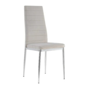 Lot de chaises TOLIA chrome velours