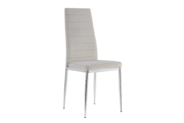 Lot de chaises TOLIA chrome velours