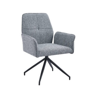 Chaise de réunion LUTETIA en métal noir