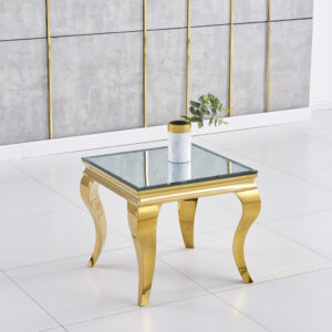GUERIDON BAROQUE GOLD MIROIR 50x50 cm