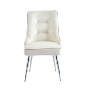 CHAISE ZIP CHROME VELOURS BEIGE