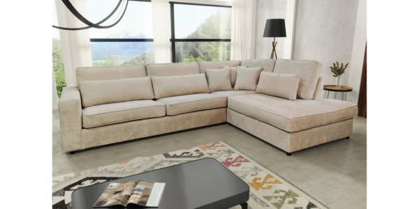 CANAPE BRISTOL ANGLE DROIT DOUDOU BOUCLE 316x230cm