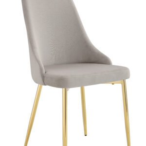 CHAISE BELIZE PIED GOLD VELOURS MOKA