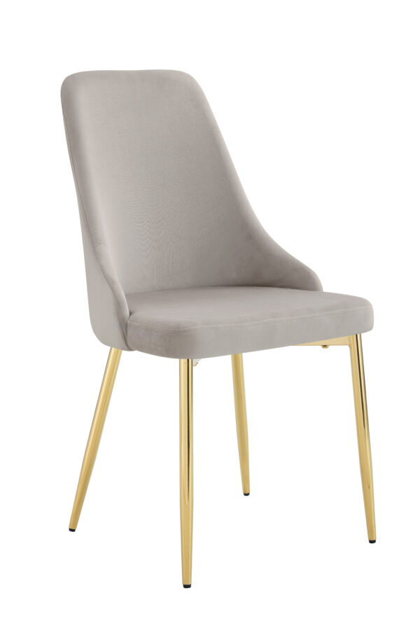 CHAISE BELIZE PIED GOLD VELOURS MOKA