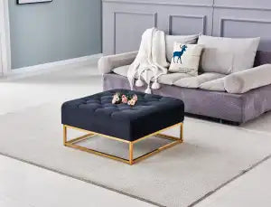 Table Basse rangements TIROIRS plateau velours capitonné