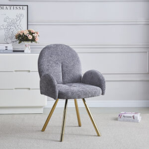 CHAISE AVEC ACCOUDOIR MIMI GOLD ANTHRACITE