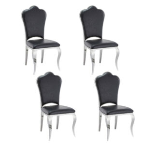 Lot de Chaises Prestige Chrome simili cuir - SAKURA