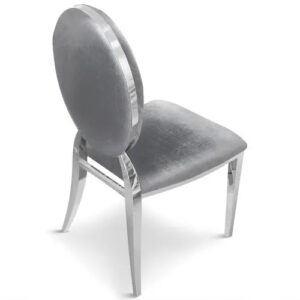 Lot de chaises MEDAILLON en chrome et velours