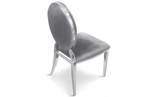 Lot de chaises MEDAILLON en chrome et velours