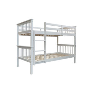 LIT BATNA EN BOIS BLANC 1+1 90X190cm