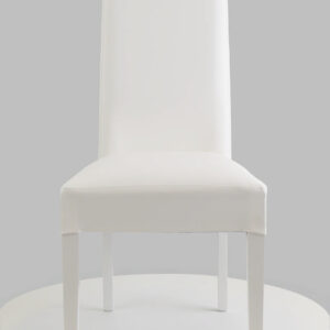 CHAISE KIRA BLANC PIEDS LAQUES BLANC