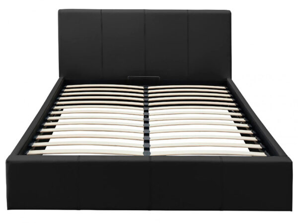 Lit coffre 2 places 160x200 cm BASTIEN simili cuir sommier inclus