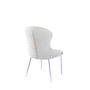 CHAISE HILTON CHROME VELOURS ECRU