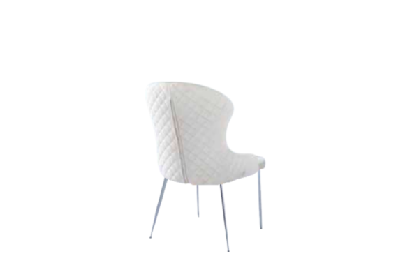 CHAISE HILTON CHROME VELOURS ECRU