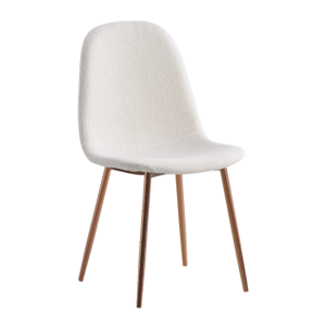CHAISE SCANDINAVE BONNIE BEIGE DOUDOU PIEDS ROSE GOLD