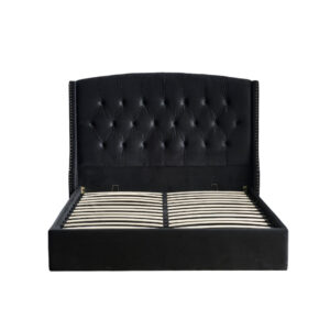 Lit Coffre 2 places 140x190 cm SULTAN velours sommier intégré