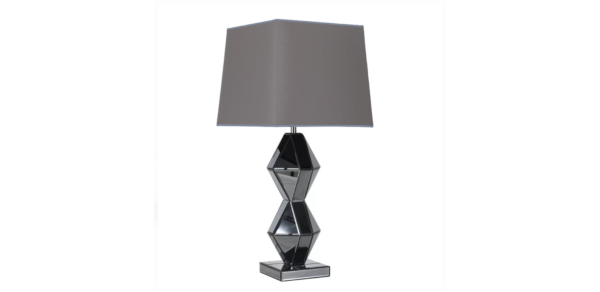 LAMPE BRISEE "ABAT JOUR ARGENT" 38X38x84cm