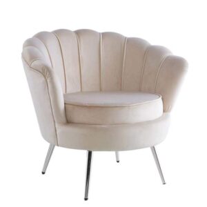 Fauteuil NYMPHEA Chrome en velours