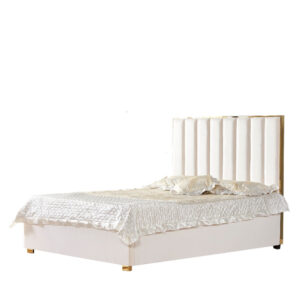 Lit 2 places 140x190 cm TONY velours sommier inclus