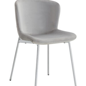 CHAISE HAILEY PIED CHROME ASSISE GRIS