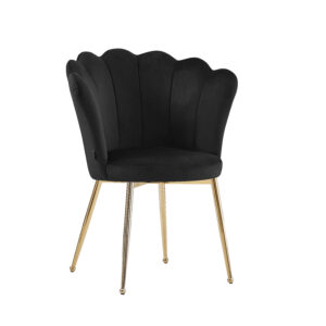 CHAISE NYMPHEA GOLD VELOURS NOIR