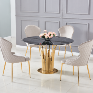CHAISE HILTON GOLD VELOURS MOKA
