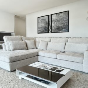 CANAPE MARBELLA ANGLE GAUCHE TISSUS LIGHT GRIS 315X230cm