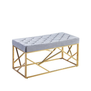 Banquette GEOMAG capitonné gold velours