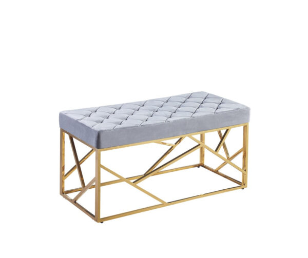 Banquette GEOMAG capitonné gold velours