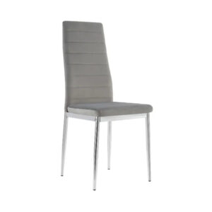 Lot de chaises TOLIA chrome velours