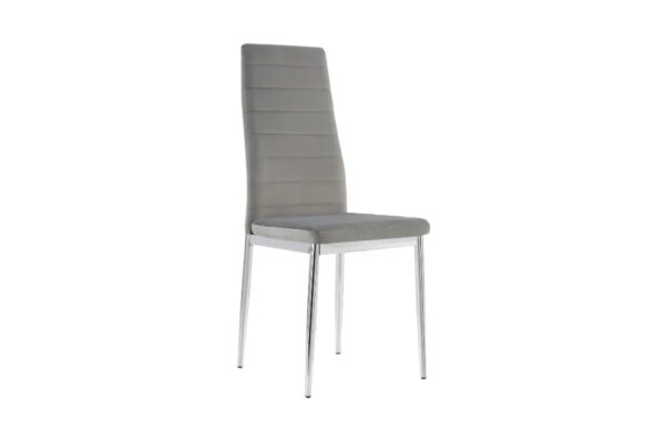 Lot de chaises TOLIA chrome velours