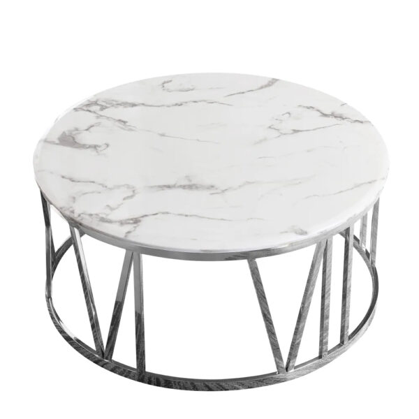 Table Basse ATMOS Chrome et plateau en verre