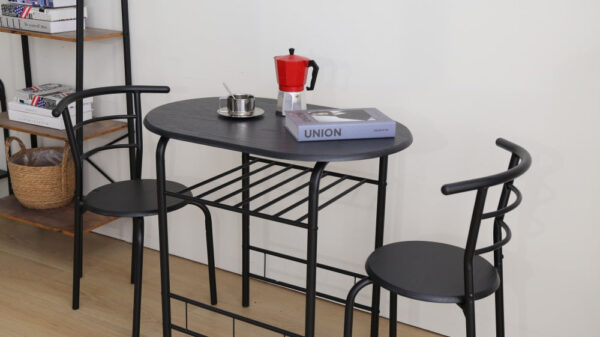 Ensemble table + 2 chaises CARRY Mdf l 80 cm