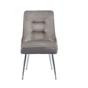 CHAISE ZIP CHROME VELOURS MOKA