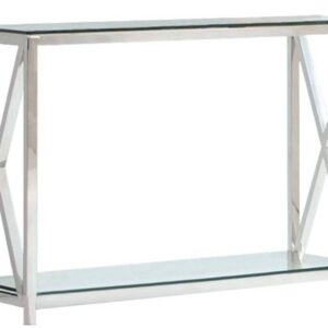 Table console KENSY en verre 120x40x78 cm