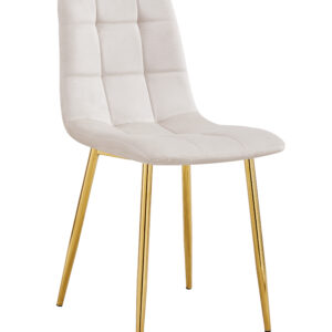 CHAISE ELISA PIED GOLD VELOURS BEIGE