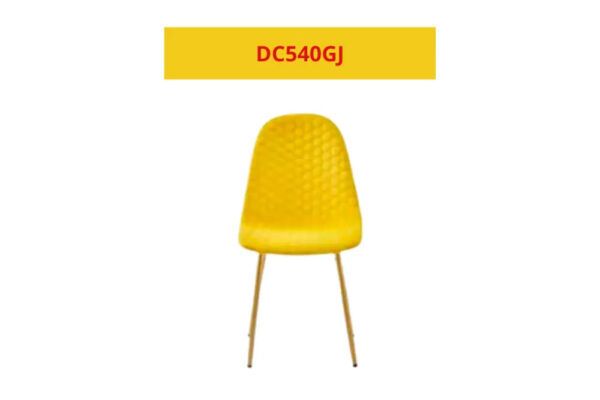 Lot de chaises Scandinaves ABEILLE Gold velours