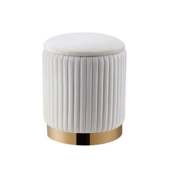 Lot de 2 poufs COFFRE en velours