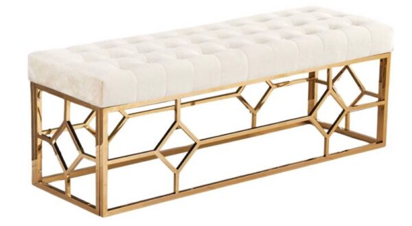 Banquette XXL VERTIGO Gold en velours