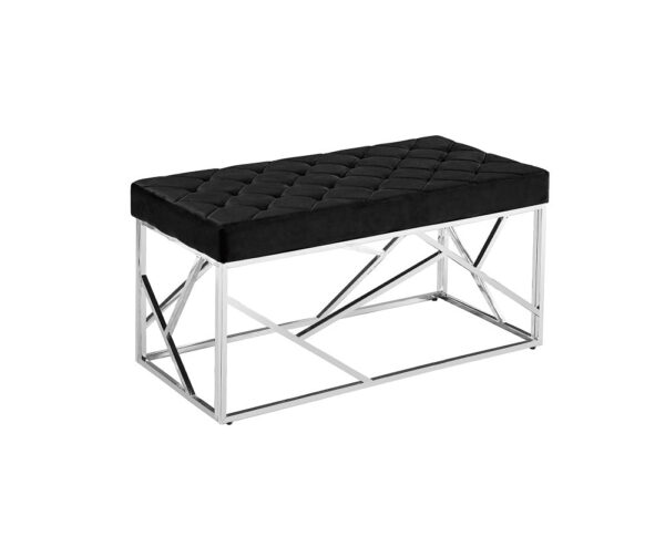 Banquette GEOMAG capitonnée en velours