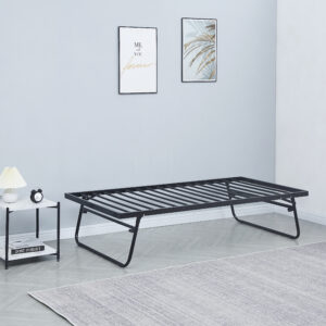 LIT GIGOGNE EN METAL NOIR 90x185cm