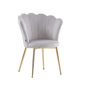 CHAISE NYMPHEA GOLD VELOURS GRIS