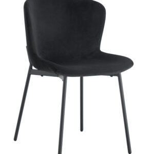 CHAISE HAILEY PIED METAL NOIR ASSISE NOIR