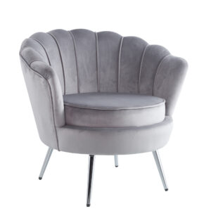 Fauteuil NYMPHEA Chrome en velours