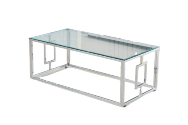 Table basse SOPHIE  pieds Chromé  120 cm