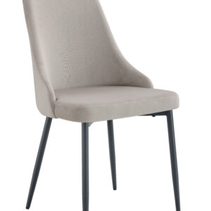 CHAISE BELIZE PIED METAL NOIR VELOURS MOKA