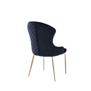 CHAISE HILTON GOLD VELOURS NOIR