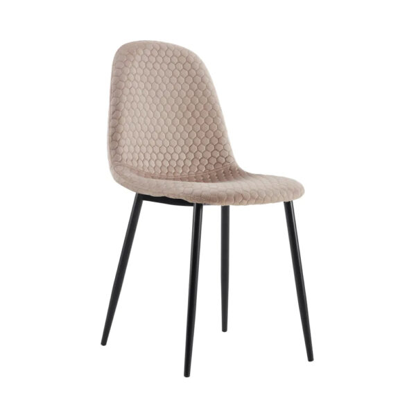 Lot de 4 chaises Scandinave ALVEOLE Métal noir