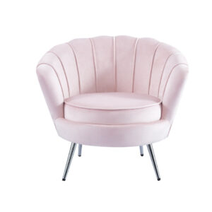 Fauteuil NYMPHEA Chrome en velours